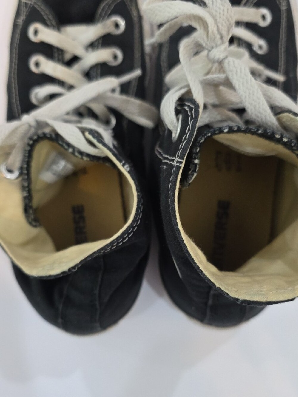 Converse All Star Women's Black High Top Sneakers with White Accents Size 8.5 - Picture 8 of 9